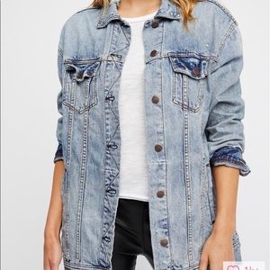 Free People Long Denim Jacket